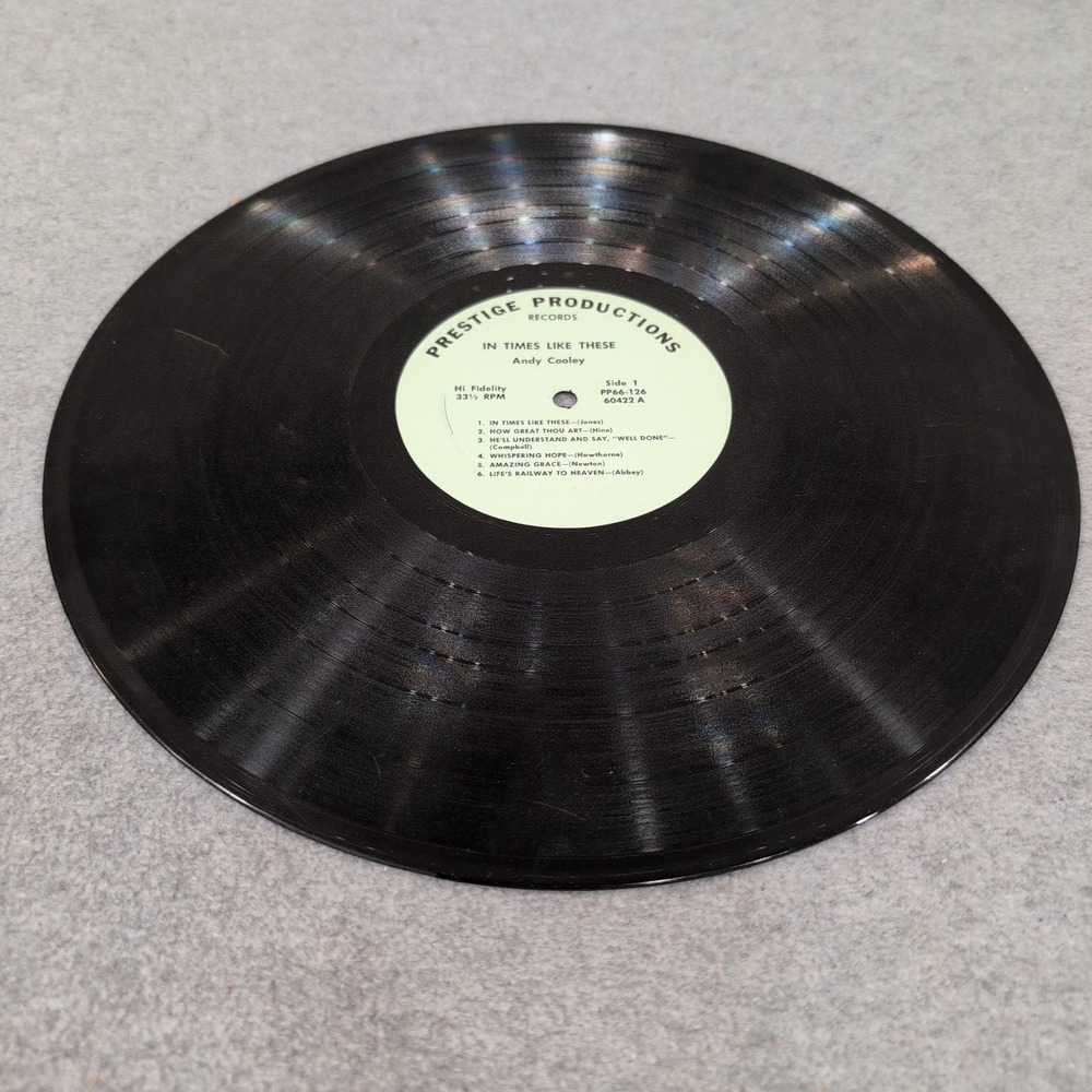 Andy Cooley In Times Like These Vinyl LP Gospel Hymns Prestige Productions 60422 - Picture 6 of 7